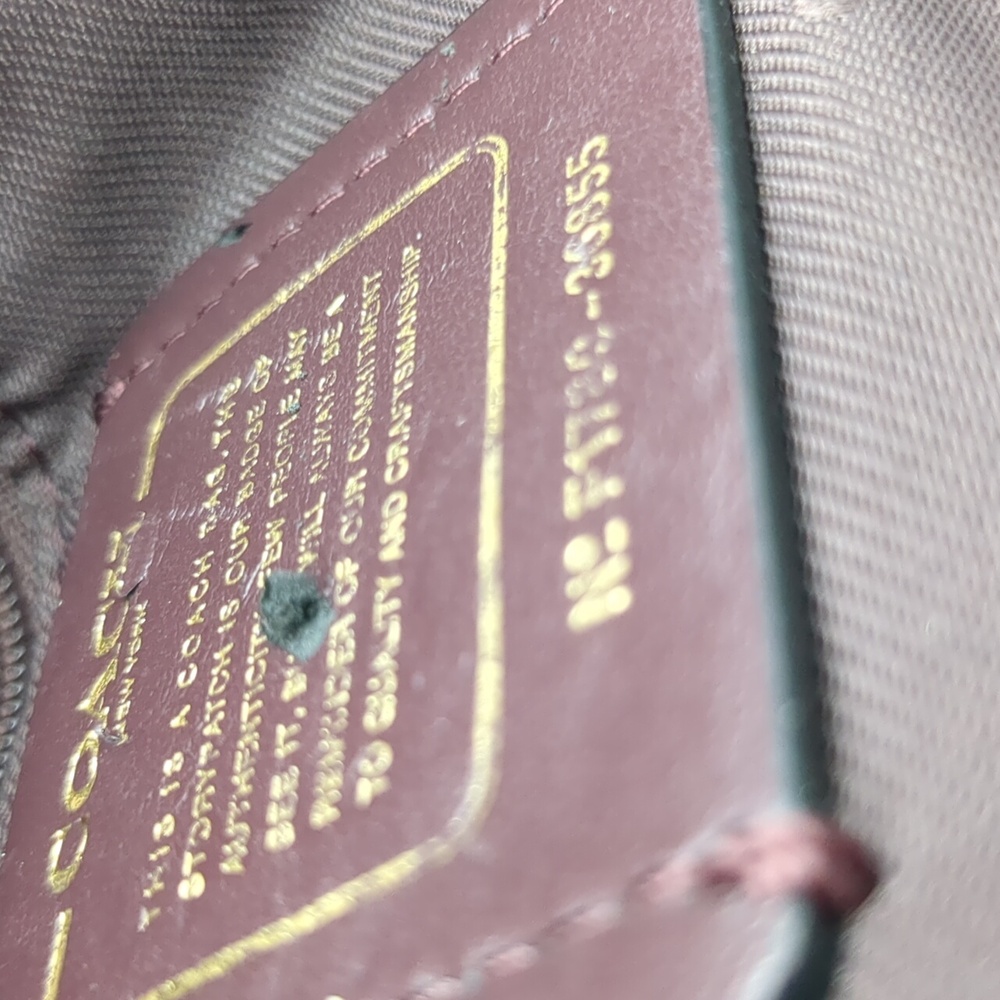 Coach Deep Burgundy Edie Leather Bag - Picture 14 of 16
